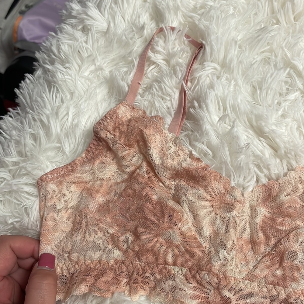 Pink TieDye Bralette Pink Victoria Secret Floral - Picture 2 of 6